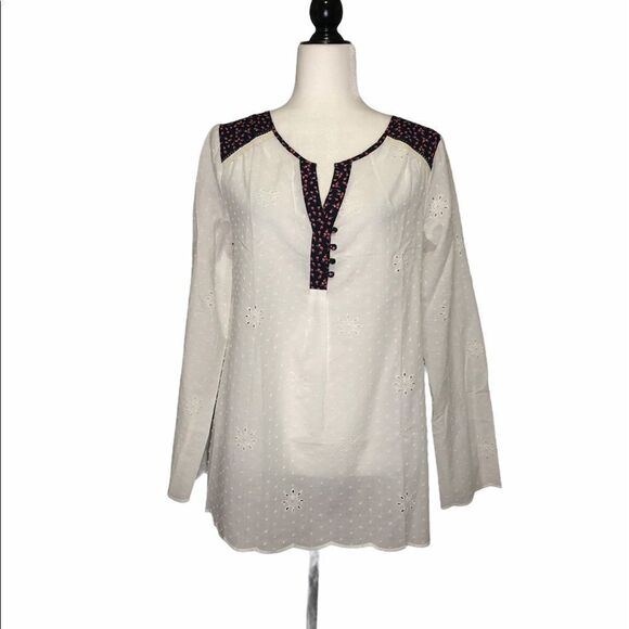 𝅺🆕matilda Jane White Snow Globe Eyelet Long Sleeve - Picture 4 of 13